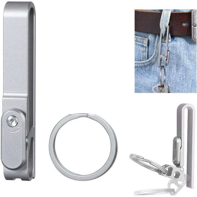Titanium Alloy Magnetic Keychain - Anti-Lost Quick-Release Key Ring, Belt Clip for Keys, Security Metal Keychain Holder