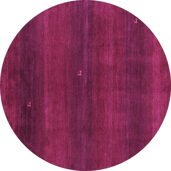 Ahgly Company Indoor Round Abstract Purple Contemporary Area Rugs, 5' Round