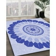 thumbnail image 2 of Ahgly Company Indoor Rectangle Patterned Heavenly Blue Area Rugs, 3' x 5', 2 of 6