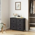 thumbnail image 3 of YITAHOME 5 Drawer Dresser Wooden Top Storage Tower for Bedroom Living Room, Brown, 3 of 9
