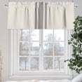 thumbnail image 5 of Farmhouse Gray Valances for Windows, 60 x 18in, Sripes Cream Background Rod Pocket Kitchen Valance Curtain Light Filtering Window Treatments for Living Room Bedroom, 1 Panel, 5 of 7