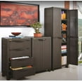 thumbnail image 3 of Rimax Wicker Utility 4-Shelf Storage Cabinet, Brown, 3 of 3