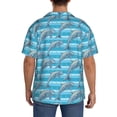 thumbnail image 3 of Sikiie Dolphin Men's Wrinkle Free Untucked Cuban Shirt Business Casual Button Down Shirts Short Sleeve ShirtSmall, 3 of 5