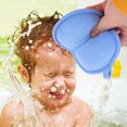 thumbnail image 5 of Minkissy 4Pcs Exfoliating Bath Sponges Body Sponges Blue Synthetic Material for Parents, 5 of 5
