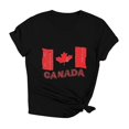 thumbnail image 4 of XIAONU Women's Distressed Canada Flag T Shirt Short Sleeve Crew Neck Pullover Tee Soft Patriotic Casual Tees, 4 of 4
