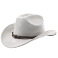 thumbnail image 3 of LILIYA Mens Classic Western Cowboy Hat Wide Brim UV Sun Protection Suede Headwear Lightweight Comfortable Hat for Outdoor Riding Camping and Daily Casual Wear, 3 of 4