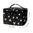 thumbnail image 6 of HELLHERO Practical Travel Make up Bag Teacher Paw Prints Double Zip Cosmetic Travel Bag Travel Carrying Light Wide Open Portable Pouch, 6 of 6