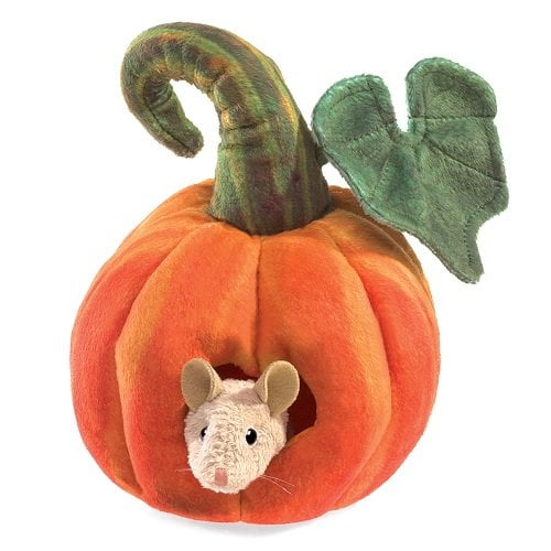 MPN 3118 Boys & Girls Mouse in Pumpkin Hand Puppet by Folkmanis 3 Yrs & Up 