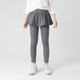 thumbnail image 2 of CAICJ98 Girls School Uniform Pants Leggings With Skirt for Girls Stretch Warm Jegging (Grey,10-12 Years), 2 of 6