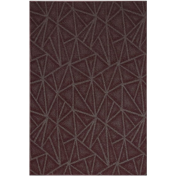 Indoor Outdoor custom size area rugs made in USA pattern Geometrical comes in Ten colors and Nine shapes rectangular,round,square,runners,oval,hexagon,octagon,half round - Burgundy, 9' x 14' Area Rugs