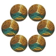 thumbnail image 3 of Round Placemats Set of 4 Heat Resistant Washable Kitchen Table Decorations 15.4in Yellow Vintage Sedan, 3 of 7