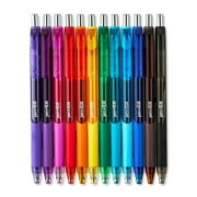 Pen+Gear Medium Point 0.7mm Retractable Gel Pens, Assorted Ink, 12 Count