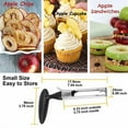 thumbnail image 2 of Small Apple Corer Tool Stainless Steel Cool Kitchen Gadgets Fruits Core Remover for Coring Pears Tomatoes Bell Peppers Fuji Honeycrisp Gala Cupcake Small Vegetables - Black, 2 of 6
