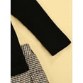 thumbnail image 6 of Qiylii Girl Clothes Set, Solid Color Long Sleeve Knitwear Top+Plaid Skirt, 6 of 8