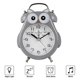 thumbnail image 2 of Alarma silenciosa que no hace tictac con luz nocturna y función de repetición, funciona con pilas y fácil de configurar, lindo reloj decorativo de búho para niños, dormitorio de niñas, 2 of 5