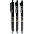thumbnail image 2 of Pilot FriXion Ball Clicker Erasable Retractable Gel Pens, Pack of 3, Bold Point, 1.0 mm, Black Barrels, Black Ink, 2 of 6
