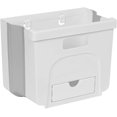 thumbnail image 2 of Hanging Trash Can for Kitchen Cabinet Door Folding Waste Bin Portable Collapsible Garbage Can Plastic for Kitchen Bathroom Living Room Car Outdoor Travel (Brown), 2 of 13