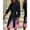 thumbnail image 1 of Autumn Shirt Dress Women Vintage Print Long Sleeve Mini Dresses For Women Fashion Turn Down Collar Lace Up Party DressXXL Gao Jinjia LED, 1 of 2
