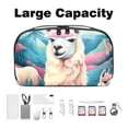 thumbnail image 3 of Alpaca Travel Case USB Organizer Leather Cord Organizer Cable Clips Cord Organizer - Oxford Cloth Waterproof Digital Bag 5.9x9.44x3.14 in, 3 of 6