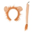 thumbnail image 1 of Conjunto de orejas y cola de león, disfraz de león de Halloween para festivales de niños y niñas, 1 of 9