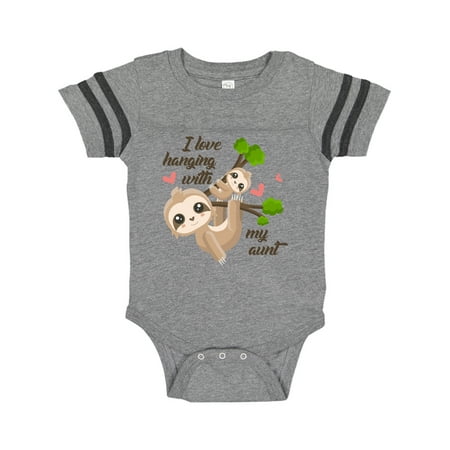 

Inktastic Hanging With My Aunt Gift Baby Boy or Baby Girl Bodysuit