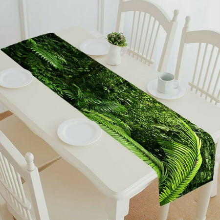 

ECZJNT Tropical Rain Forest Costa Rica table runner table cloth tea table cloth 14x72 inch