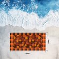 thumbnail image 4 of Fall Maple Leaf Beach Towels Blanket Soft&Absorbent Quick Dry Microfiber Thanksgiving Orange Black Plaid Pool Towels for Swimming ,Yoga, Sports, Gym, Camping,Large 30X60in,, 4 of 8