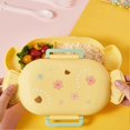 thumbnail image 4 of Food Grade PP Material Lunch Box with 2 Grids Candy Shape Easy Clean Cartoon Design School Supply City No Odor Bento Box, 4 of 5