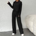 thumbnail image 5 of AherBiu Lounge Sets for Women Ribble Knitted Pullover Hoodie High Waisted Pants Ladies Two Piece Outfits, 5 of 5
