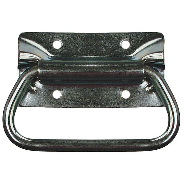 Pack of 5 Unth Steel Folding Pull Handle Polished Zinc Through Holes,