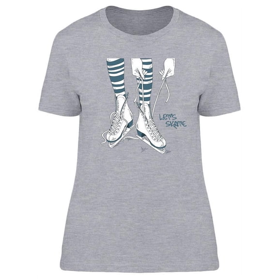 Female Legs With Skates T-Shirt Women -Image by Shutterstock, Female Medium