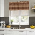 thumbnail image 4 of 2 Pack Valances for Window, Brown Western Short Curtains for Kitchen Bedroom Living Room, Vintage Farmhouse Wood Barn Door Rod Pocket Small Window Treatment Valance Drapes 42 x 12 Inch, 4 of 8