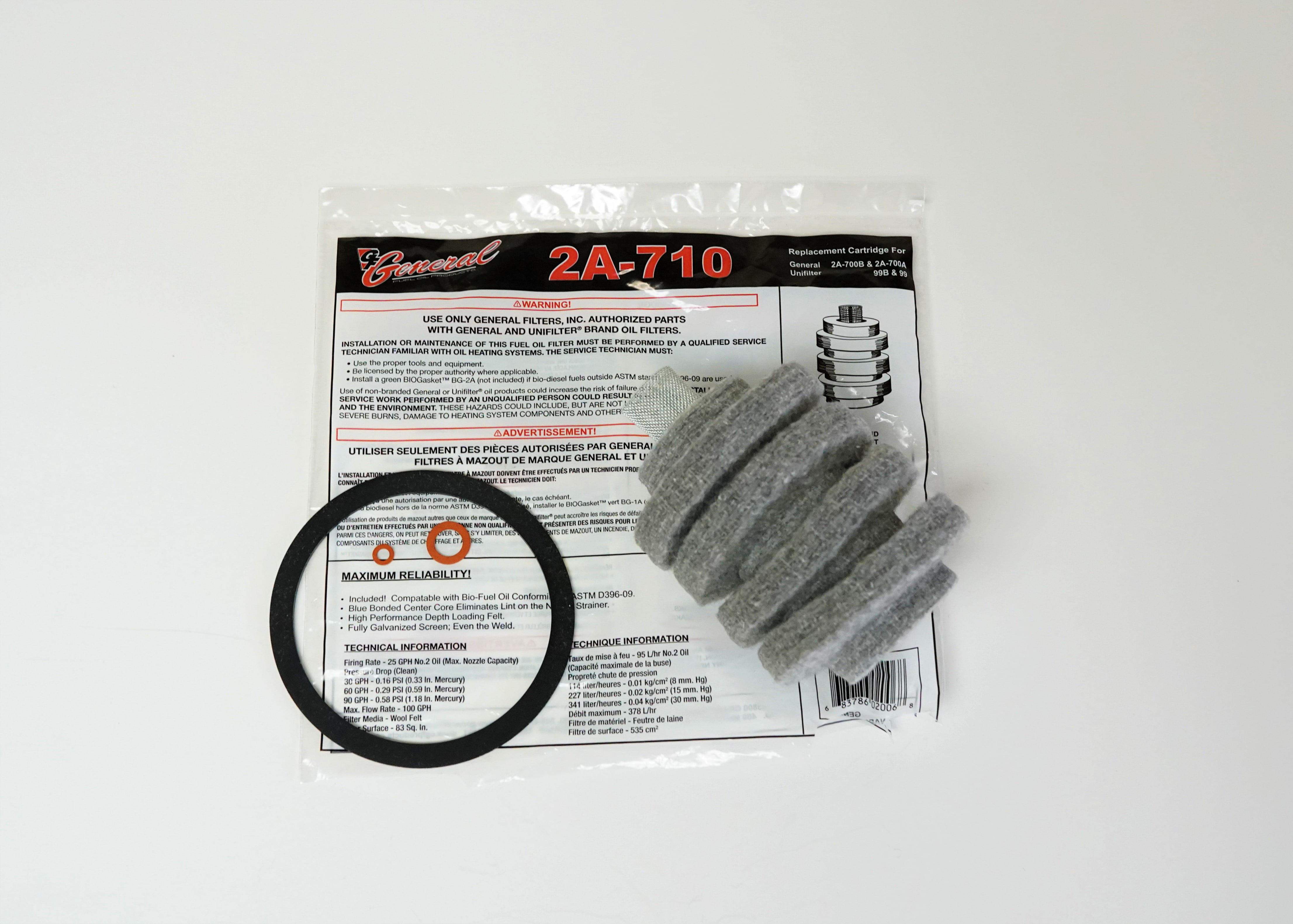 2A-710 WESTWOOD F35-12  Wool Felt Replacement Oil Filter Cartridge 