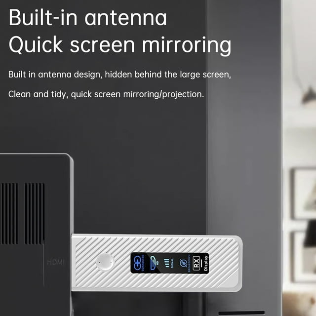 HDMI Wireless Screen Projector HD 1080P 50M Video Transmitter Receiver White