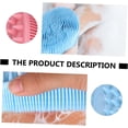 thumbnail image 4 of 1 Set 2pcs Massaging Shower with Exfoliating Double- Women Kids Massage Infant Massager Soft Scrubber Brushes Back Double Ease Double-Side Family Head Silicone Home Brush Hair, 4 of 5