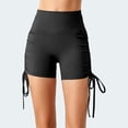 thumbnail image 4 of Rhuody Pants For Womens Straight Leg High High Yoga Shorts High Waistband Workout Solid Color Trousers Durable Daily Wear Black M, 4 of 5
