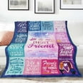 thumbnail image 2 of Yibo Best Friend Women Gifts Blanket Flannel Soft and Comfortable Anti-static Bed Sofa Blanket, 2 of 7