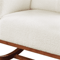 thumbnail image 4 of Yaheetech Boucle Upholstered Rocking Chair with Rubberwood Legs for Living Room, Ivory, 4 of 9