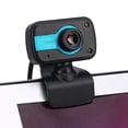 thumbnail image 1 of HD 2.0 USB Webcam Video Camera Web Cam with Mic For Video Laptop Computer(Black+Blue), 1 of 7