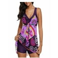 thumbnail image 2 of EYIIYE Maillot de Bain pour Femme Grande Taille Imprimé, Plissé, Été, 2 of 3