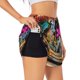 thumbnail image 1 of Balery Graffiti Lamp Urban Scene Pantalones cortos deportivos para mujer con forro y dos bolsillos, elásticos, para entrenamiento, gimnasio, yoga-Medium, 1 of 7