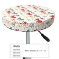 thumbnail image 4 of Kdxio Retro bows Stool Covers Round,Stretch Round Bar Stool Covers Washable Bar Stool Cushion Slipcover for 12-15 Inch Chair-13 inch, 4 of 7