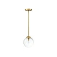 thumbnail image 2 of Trade Winds Chelsea Glass Pendant Light in Natural Brass, 2 of 5