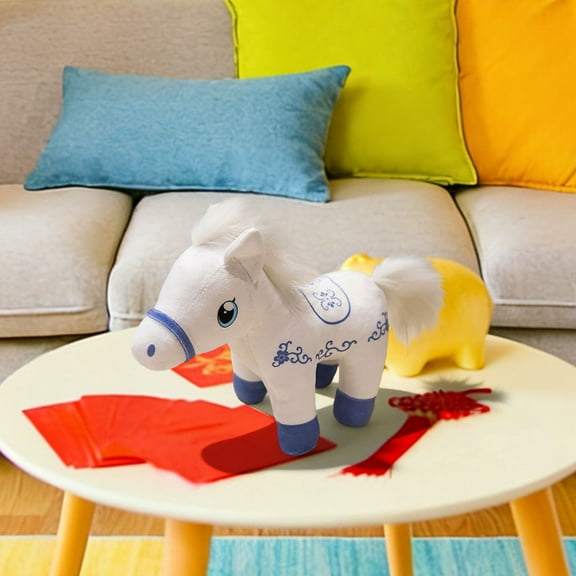 Horse Mascot Doll, Chinese Year Horse Plush Ornament, Cute House Plush Mascot Home Decor Gift for Indoor Outdoor Ornament, Accompany Sleep Gift