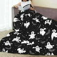 thumbnail image 6 of MYFLOCY Halloween Throw Blanket 50x60 Inch Black White Decorative ( Spooky Bat ), 6 of 6