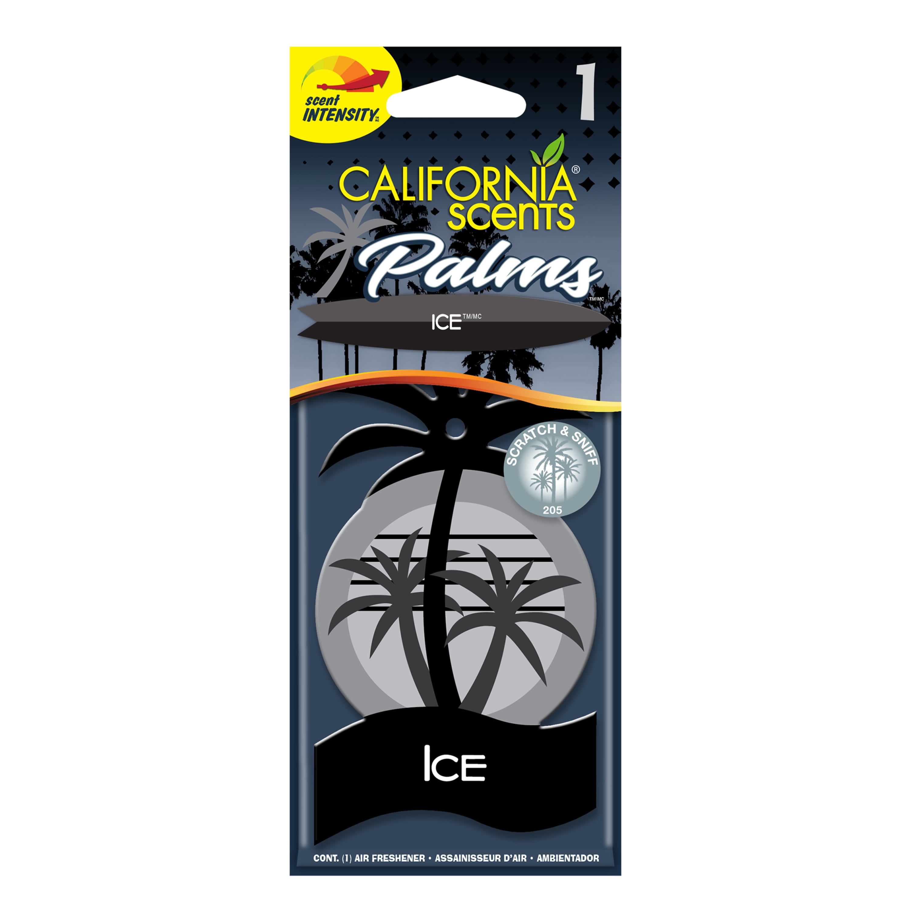 California Scents Palms Ice Paper Car Air Freshener