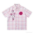 thumbnail image 6 of Sanrio Hello Kitty Cinnamoroll New Asethetic Plaid Polo Shirts Women Summer Cute Short Sleeve Button Tops Y2k Fashion T-shirts, 6 of 22