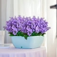 thumbnail image 3 of Sinhoon 6 Pcs Artificial Flowers Bouquets Wisteria Hyacinth Fake Bulk UV Resistant for Vase Home Decor Indoors Outdoors Garden Fence Restaurant Hotel Party Wedding Mock (Purple), 3 of 7