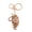 Light Brown, variant on Keychain Pendant Sparkling Rhinestones Tiger Shape Charm Key Chain Strong Lobster Clasp Multi-Functional Key Holder