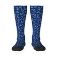 thumbnail image 1 of Fotbe Nautical Anchors Calcetas Divertidas Estampadas para Hombre y Mujer, Calcetas de Algodón hasta la Rodilla para Caminar, Correr, Enfermería y Embarazo, 1 of 6
